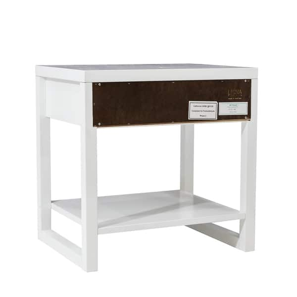 Shop Somette Estelle Pure White 1 Drawer Nightstand Set Of 2 Overstock 10569234