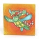preview thumbnail 2 of 3, Growing Kids 'Sea Turtle Journey' Canvas Wall Art Triple Print Set - Orange