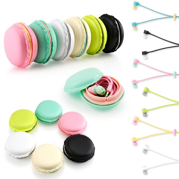 Gearonic Stereo 3.5 millimeter In-ear Earbuds Headset with Macaron Case