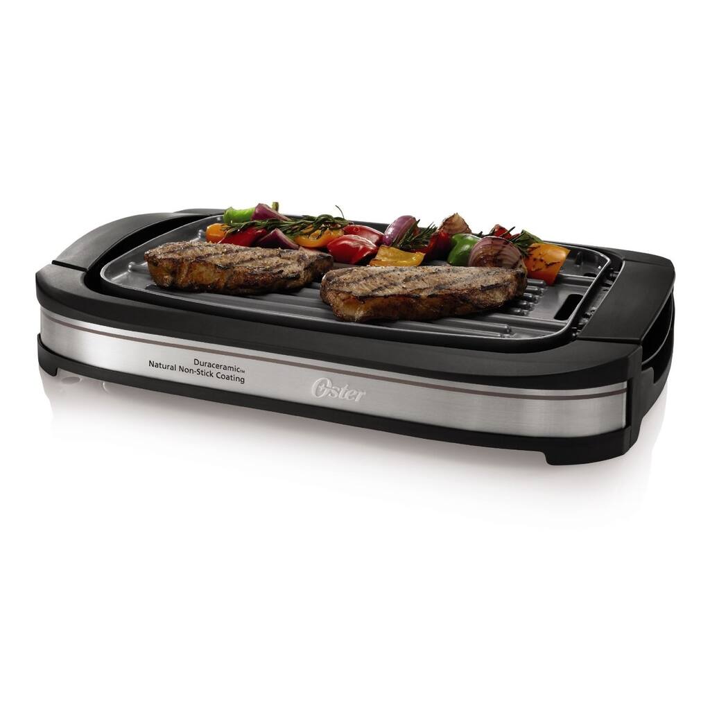 Oster CKSTGR3007-ECO Black DuraCeramic Reversible Grill and Griddle