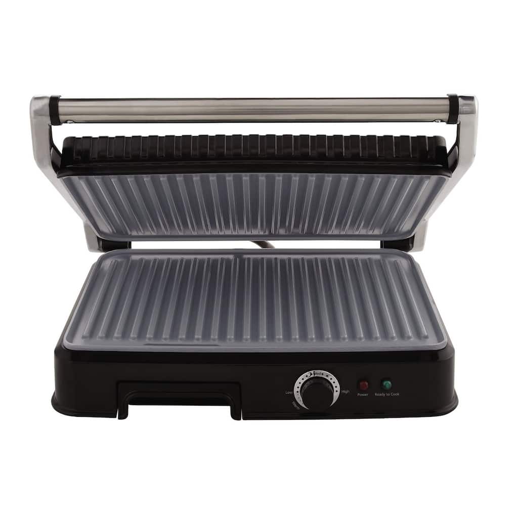 Oster CKSTPM6001-ECO Extra Large DuraCeramic Panini Maker and Indoor Grill