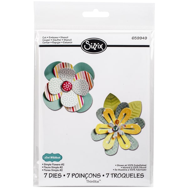 Sizzix Thinlits Dies 7/PkgSimple Flowers #2   17647106  