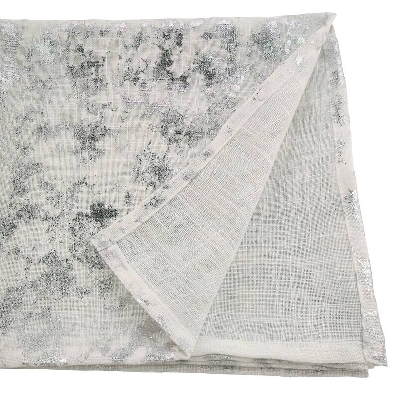 Abstract Brushed Foil Design Tablecloth - 52 x 52