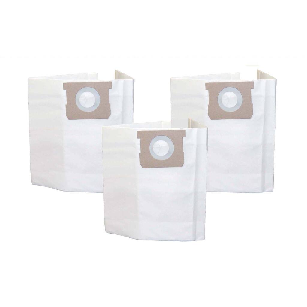 3 Shop-Vac 5 6 8 Gallon Bags Part SV-9066100 - White