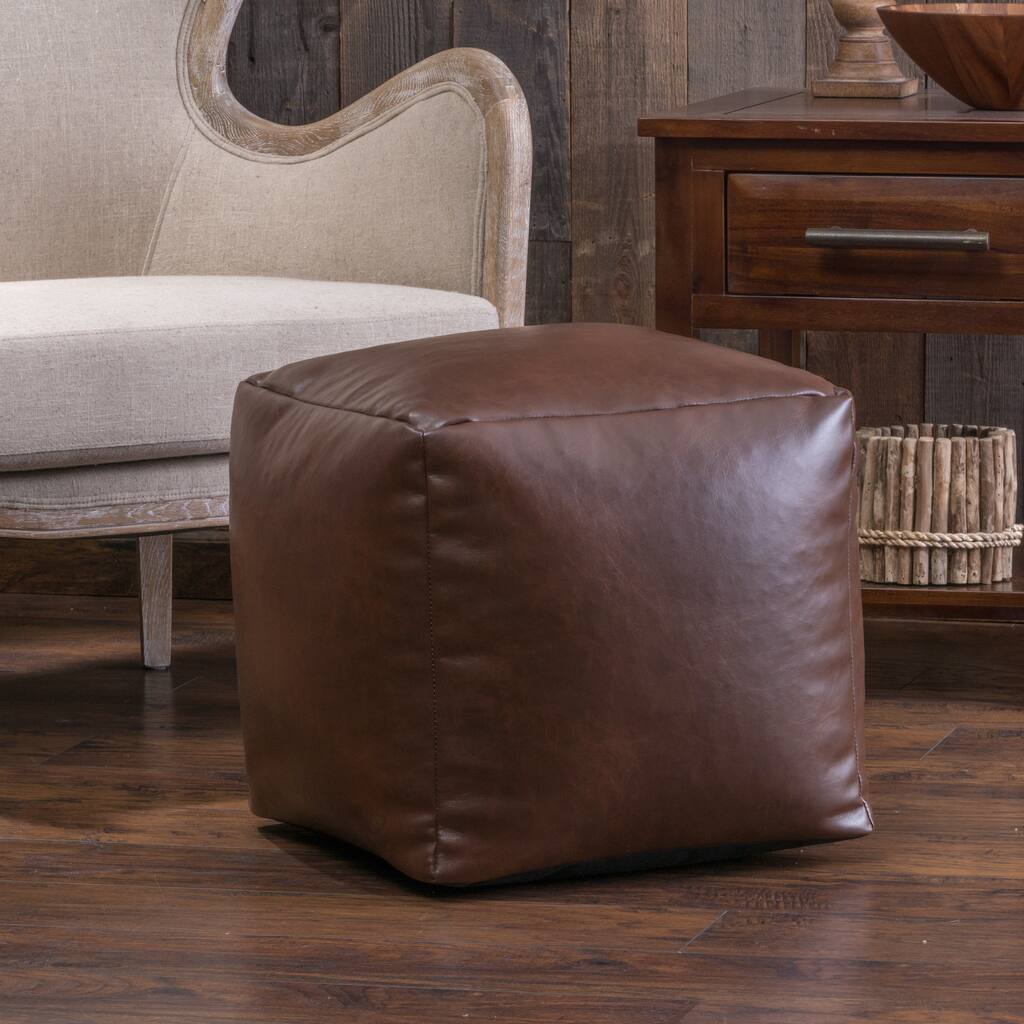 Christopher Knight Home Zayden Cube Pouf Ottoman