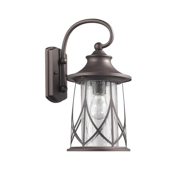 Shop Chloe Transitional 1-light Rubbed Bronze Outdoor Wall Lantern ...