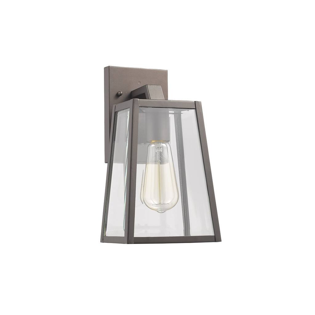 Chloe Transitional 1-light Rubbed Bronze Outdoor Wall Lantern
