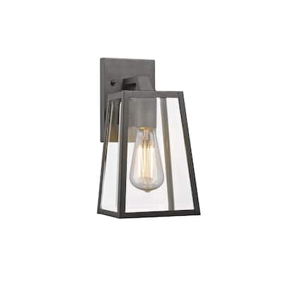 Chloe Transitional 1-light Black Outdoor Wall Lantern