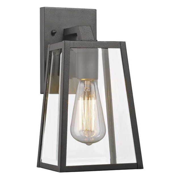 Chloe Transitional 1-light Black Outdoor Wall Lantern