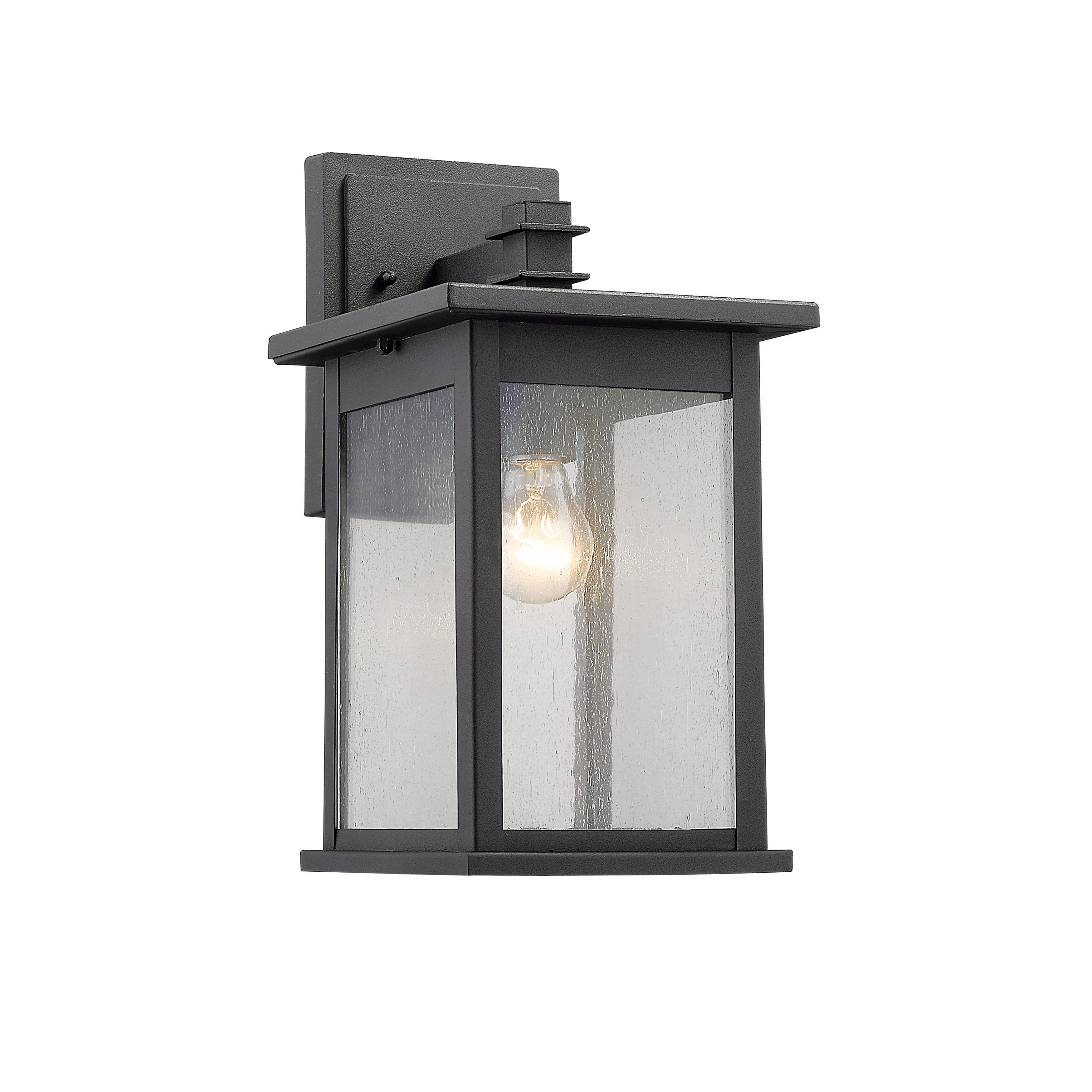 Chloe Transitional 1-light Black Outdoor Wall Lantern