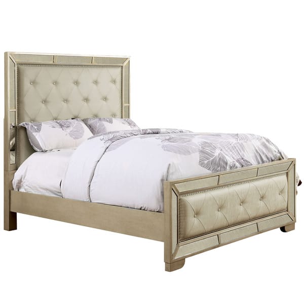 Shop Furniture Of America Gevi Modern Gold Solid Wood 4