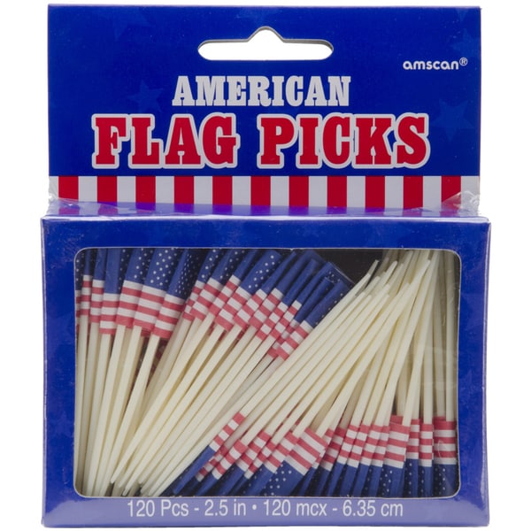 Flag Picks 2.5in 144/PkgAmerican