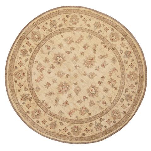 HERAT ORIENTAL Handmade One-of-a-Kind Vegetable Dye Oushak Wool Rug - 6' x 6'
