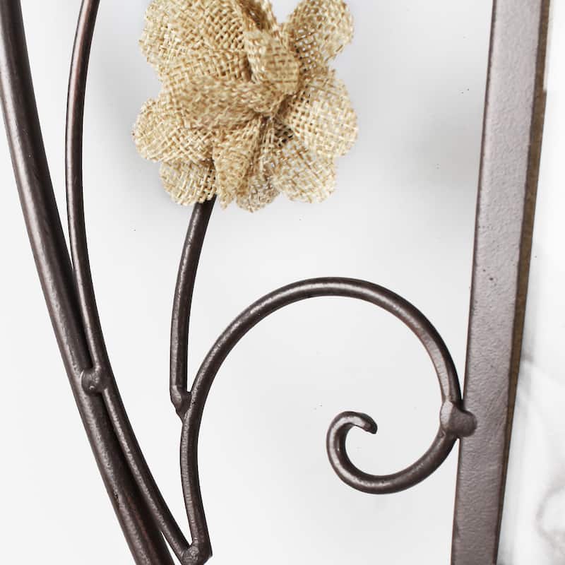 Heart-Shape 6 Picture Frame Collage with Scroll and Burlap