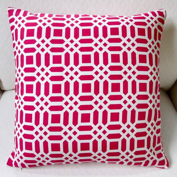 Shop Artisan Pillows Indoor 20 Inch Vivid Lattice In Fuchsia Hot