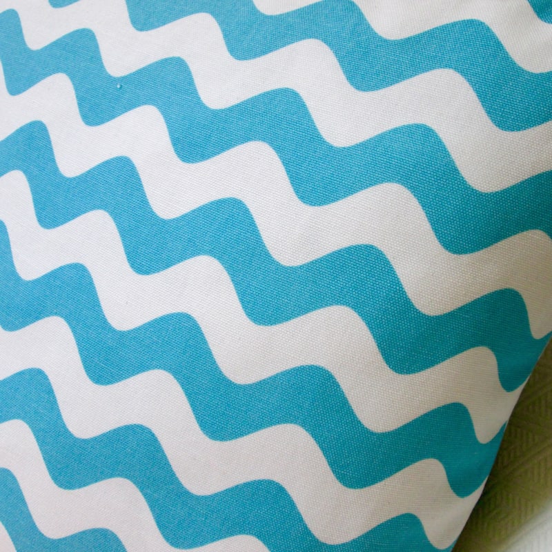 Artisan Pillows Kids Indoor 20-inch Wave Canvas in Hot Pink or Aqua Throw Pillow Cover