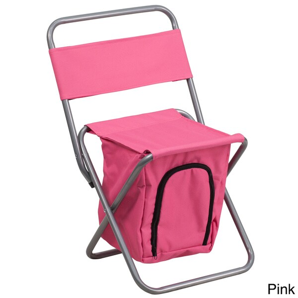 pink folding camping chair