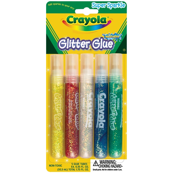 Glitter Glue, 10 ml, 12 Bottle