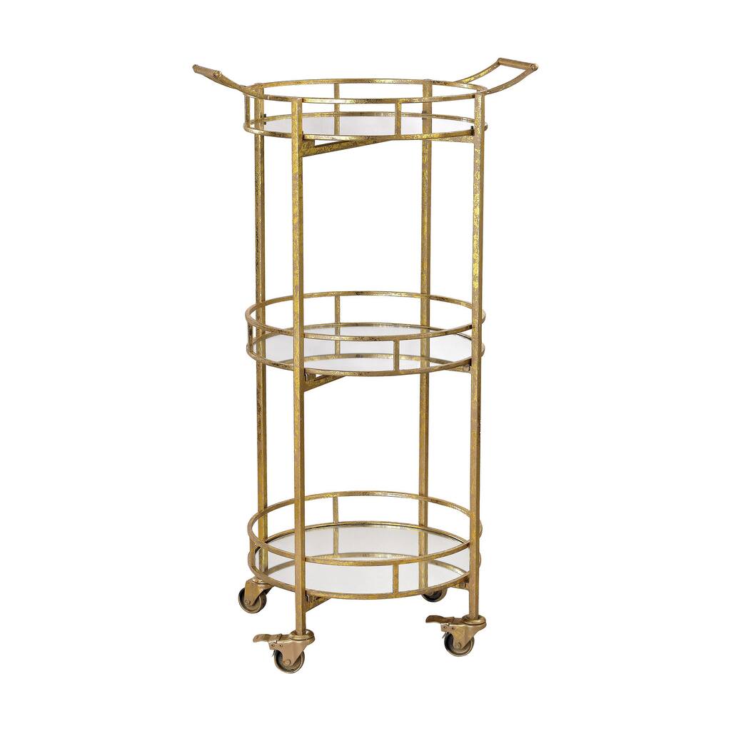 Sterling Gold Leaf Bar Cart