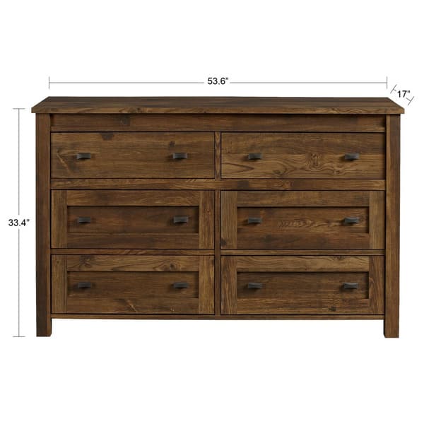 Shop Ameriwood Home Farmington 6 Drawer Dresser Overstock 10574191