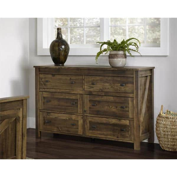 Shop Ameriwood Home Farmington 6 Drawer Dresser Overstock 10574191