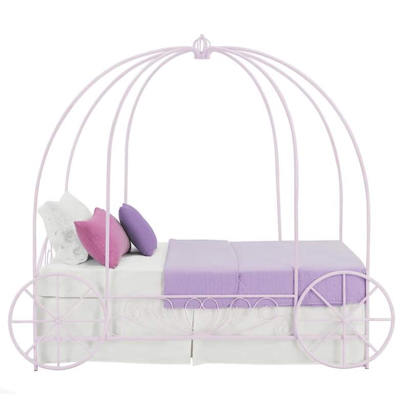DHP Lilac Metal Twin Carriage Bed