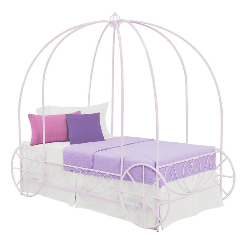 DHP Lilac Metal Twin Carriage Bed
