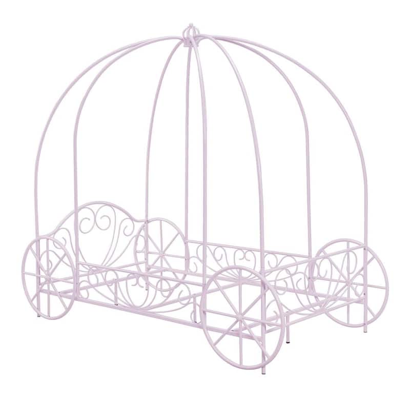 DHP Lilac Metal Twin Carriage Bed