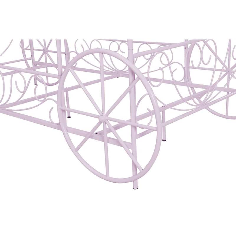 DHP Lilac Metal Twin Carriage Bed