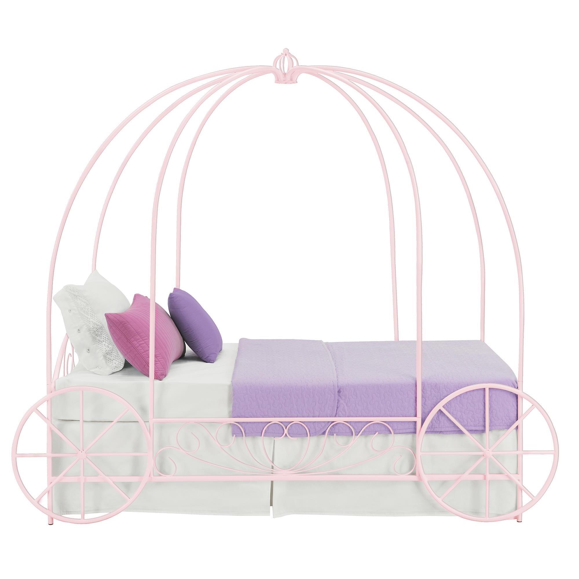 pink carriage bed