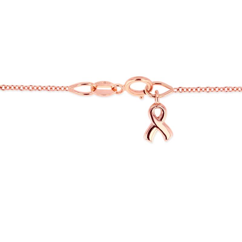 Annello by Kobelli 14k Rose Gold BCA Pink Sapphire and Diamond Accent 'Fight' Boxing Glove Necklace