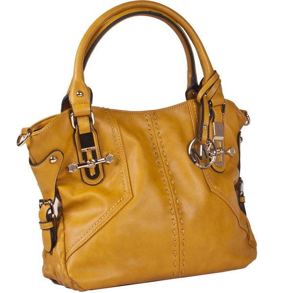 Shop Michael Michelle 'Sylma' Vegan Leather Shoulder Handbag - Free ...