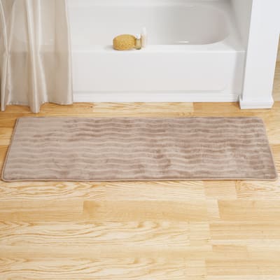 Windsor Home Memory Foam Extra Long Bath Rug Mat - Taupe