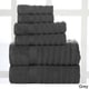 Thumbnail 6, Quick Dry Elegance Spa Cotton Ribbed 6-piece Towel Set. Changes active main hero.
