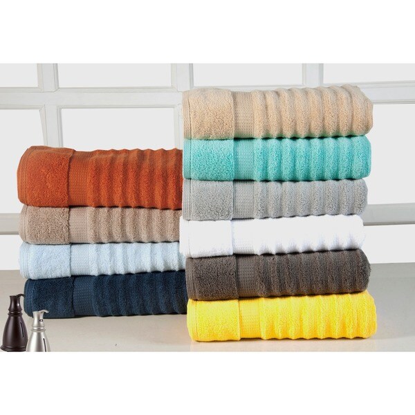 Quick Dry Elegance Spa Cotton Ribbed 6-piece Towel Set