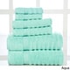 Thumbnail 2, Quick Dry Elegance Spa Cotton Ribbed 6-piece Towel Set. Changes active main hero.