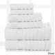 Thumbnail 8, Quick Dry Elegance Spa Cotton Ribbed 6-piece Towel Set. Changes active main hero.