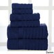 Thumbnail 5, Quick Dry Elegance Spa Cotton Ribbed 6-piece Towel Set. Changes active main hero.