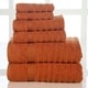 Thumbnail 7, Quick Dry Elegance Spa Cotton Ribbed 6-piece Towel Set. Changes active main hero.
