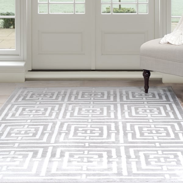 Windsor Home Athens Area Rug Grey White 8 X 10 Free Windsor Home Athens Area Rug Grey White