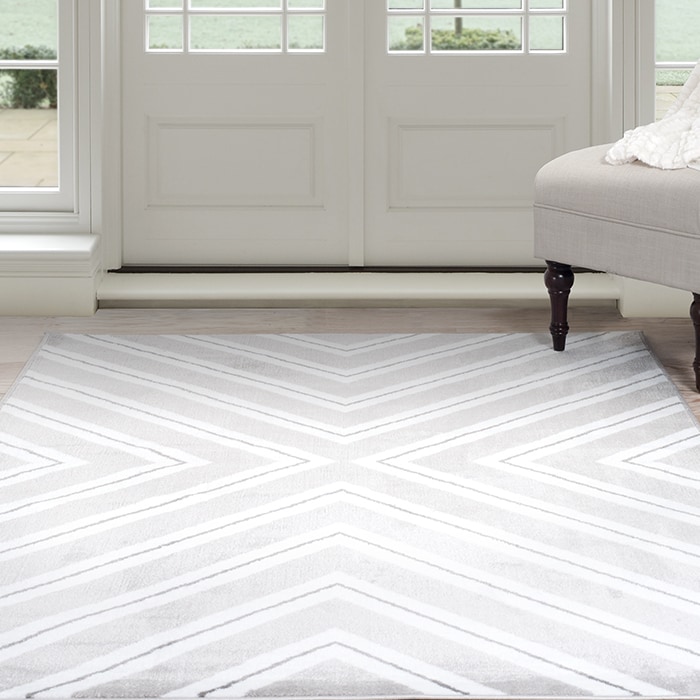 Windsor Home Kaleidoscope Area Rug Grey White 8 X 10 Windsor Home Kaleidoscope Area Rug Grey White 8 X 10