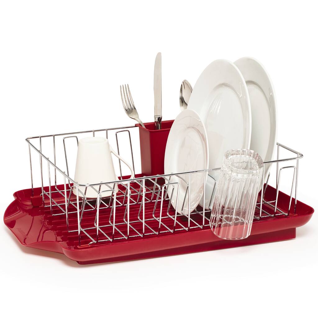 Farberware Professional Red 3-piece Dish Rack Set