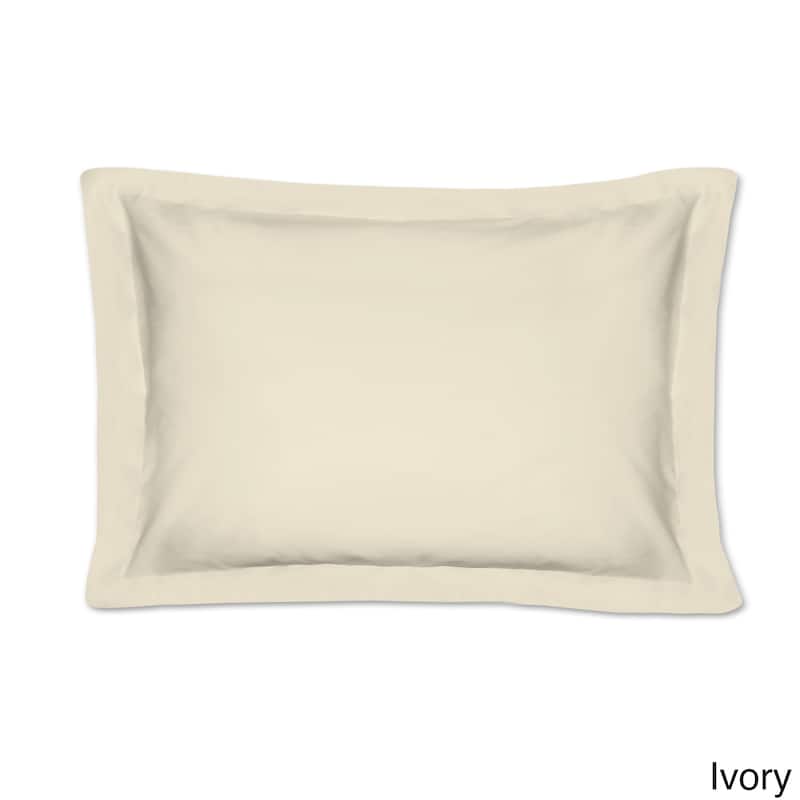 Cotton Rich 200 Thread Count Tailored Standard Shams with 2-inch Flange (Pack of 2) - Ivory