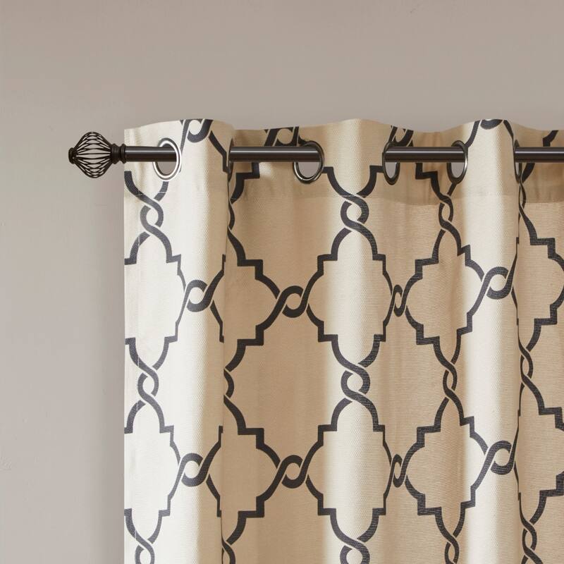 Madison Park Westmont Fretwork Print Patio Single Window Panel - 100"w x 84"l