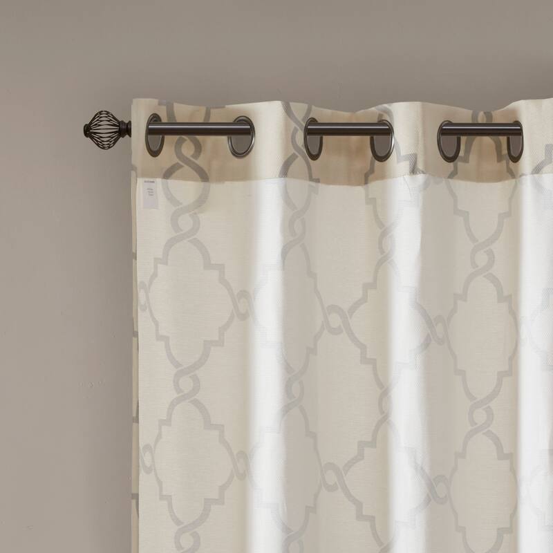 Madison Park Westmont Fretwork Print Patio Single Window Panel - 100"w x 84"l