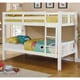 preview thumbnail 2 of 7, Dai Modern Twin over Twin Solid Wood Bunk Bed with Trundle Set by Furniture of America White