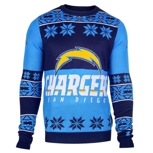 Forever Collectibles NFL San Diego Chargers Big Logo Crew Neck Ugly Sweater