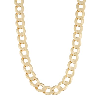 Fremada Men's 14k Yellow Gold Solid Curb Link Necklace