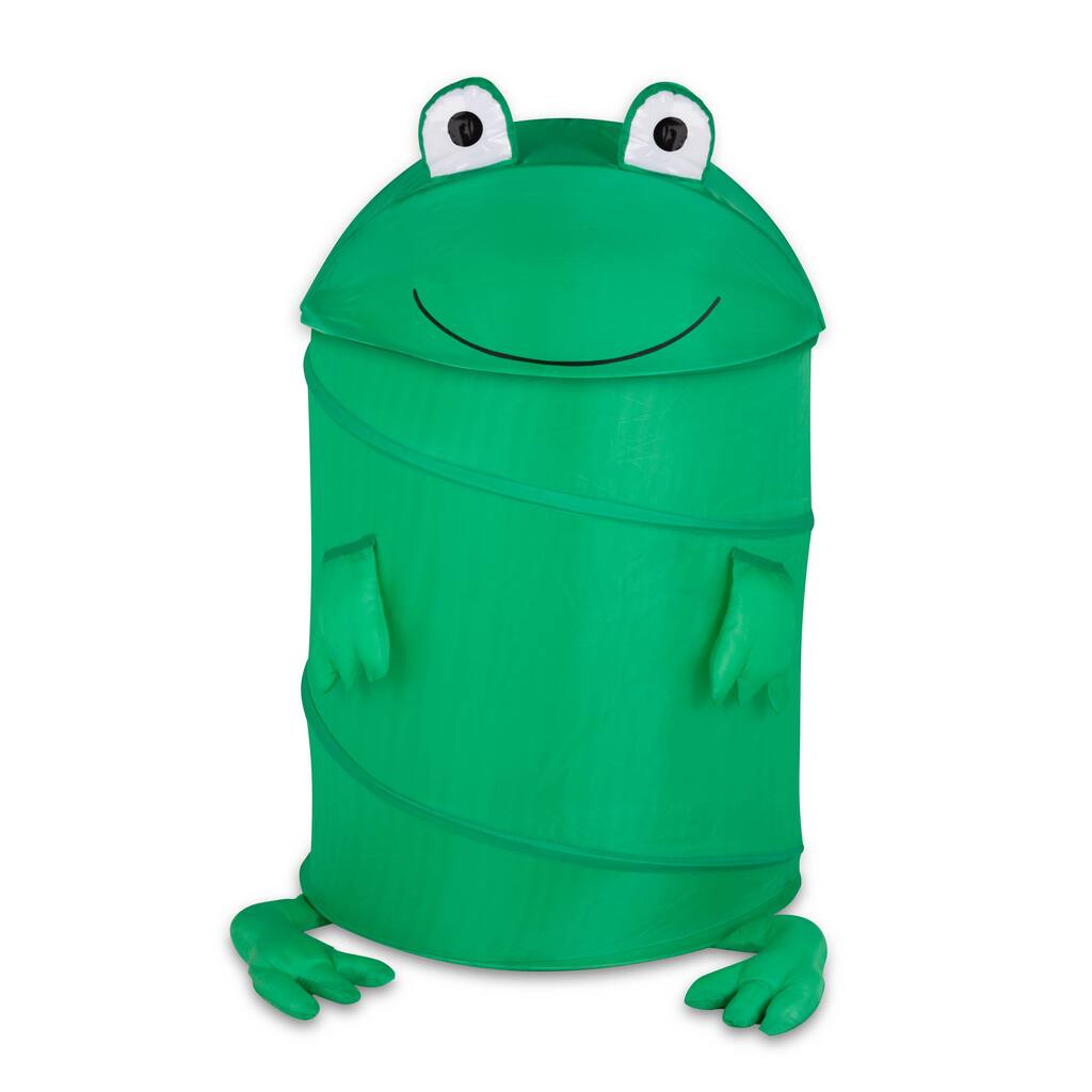 Honey Can Do HMP-02058 Large Frog Kid's Pop-Up Hamper