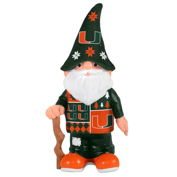 Forever Collectibles Miami Hurricanes Real Ugly Sweater Gnome